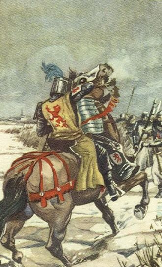 Graaf Willem II zakt door het ijs bij Hoogwoud en wordt daarna vermoord.