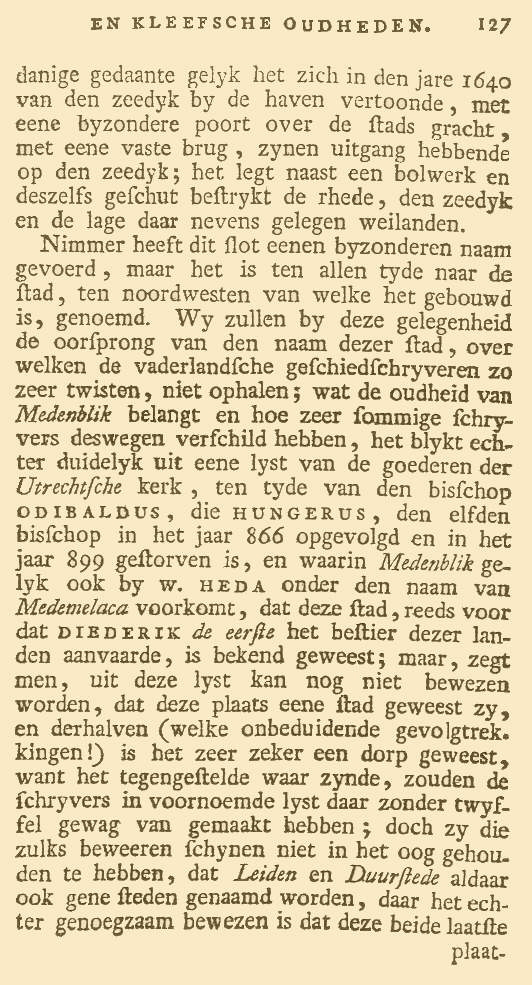 Kabinet van Nederlandsche en Kleefsche Oudheden. Pag. 127