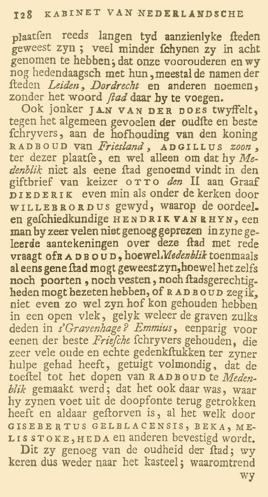 Kabinet van Nederlandsche en Kleefsche Oudheden. Pag. 128