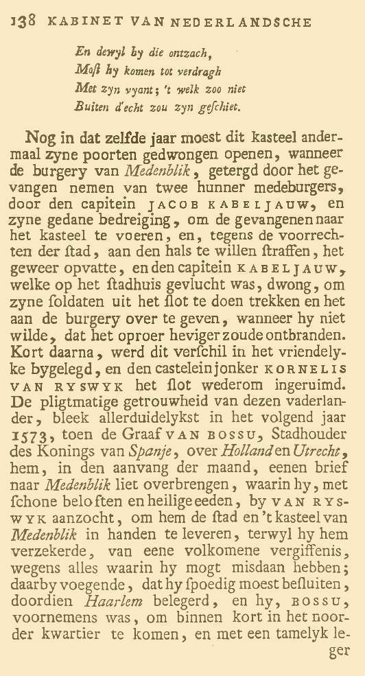 Kabinet van Nederlandsche en Kleefsche Oudheden. Pag. 138