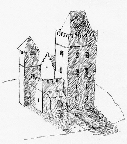 Reconstruction of Middelburg Castle.