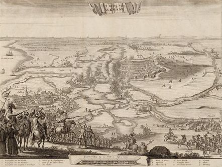 Beleg van Alkmaar. Anonieme ets (1680)