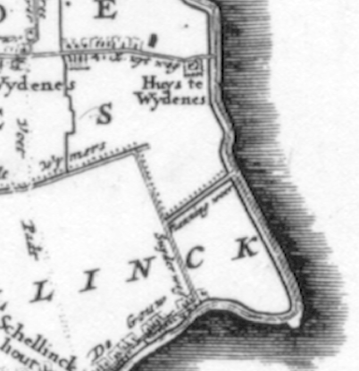 Fragment van een kaart uit 1781